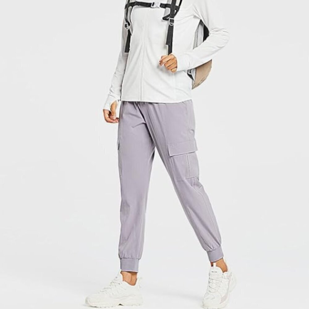 ZUTY Womens 27" Cargo Pants Joggers Quick Dry Hiking Pants NWT